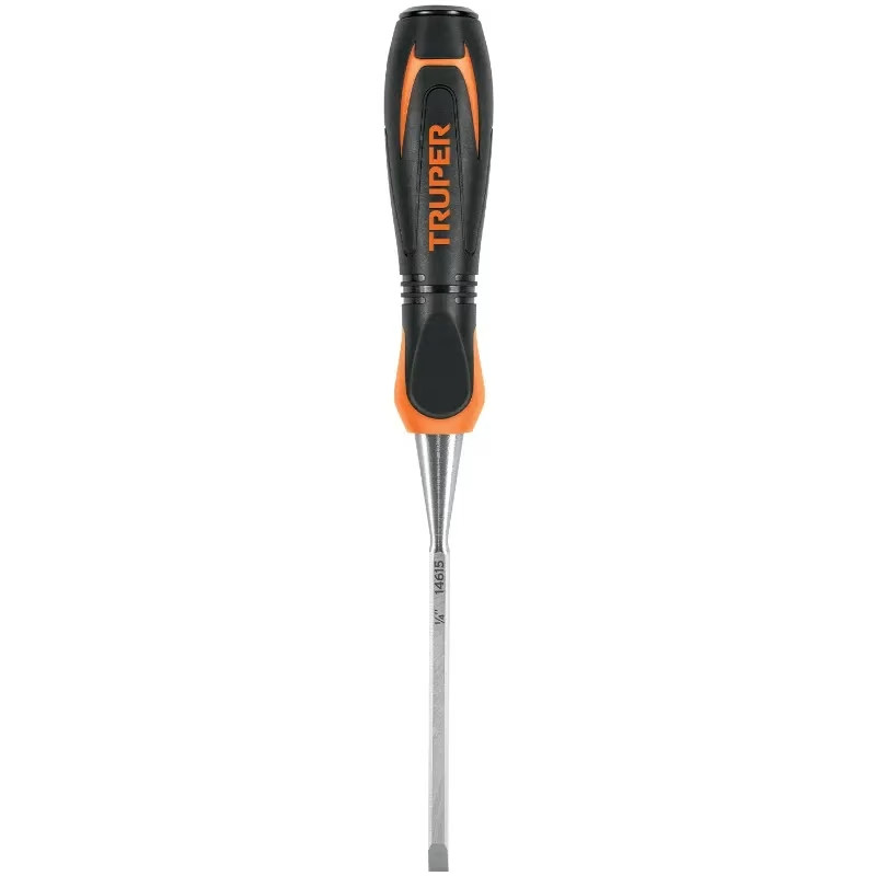Formones 1/4", en acero al cromo vanadio, Mango Ergonomico Confort Grip, FT-1/4 14615 Truper
