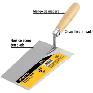 Plancha de Batir 8", en acero al medio carbono, para Albañaleria, CT-8PPB 20611 Pretul