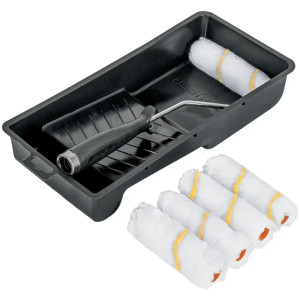 kit para Pintar 7 Piezas, Bandeja 4" 5 Mini Rodillo en Nylon y Maneral, KIT-ROPI-420N 15023 Truper