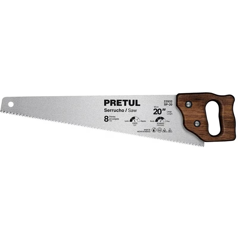 Serrucho 18 " Espesor 0.6mm DPP 7 en acero alto carbono templado, SP-18 22931 Pretul
