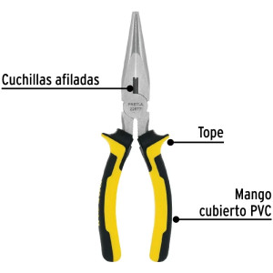 Alicate Pinza Punta y Corte 7" Comfort Grip, Pretul 22677