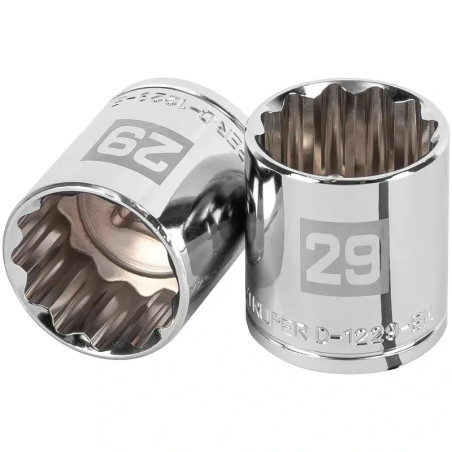 Dados 29mm E1/2 Poligonales CrVanadio, Truper 13543