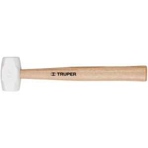 Martillo de Goma Cabeza 8oz 1 3/4", Hule 100% virgen, Cabeza blanca, MH-8 16930 Truper