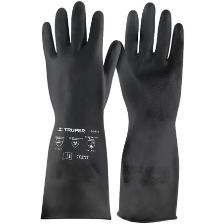 Guantes de Neopreno Talla G para Quimicos Solventes Truper 14271