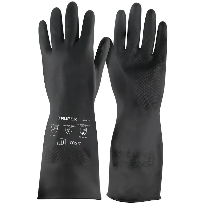 Guantes de Neopreno Talla M para Quimicos Solventes Truper 14270