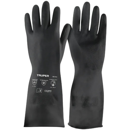 Guantes de Neopreno Talla M para Quimicos Solventes Truper 14270