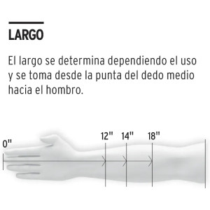 Guantes de Neopreno Talla M para Quimicos Solventes Truper 14270
