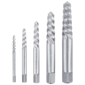Extractor de Pernos Rotos, Juego de 5 Piezas, Medidas 1/8 al 7/16, acero al cromo, EXT-5 14512 Truper