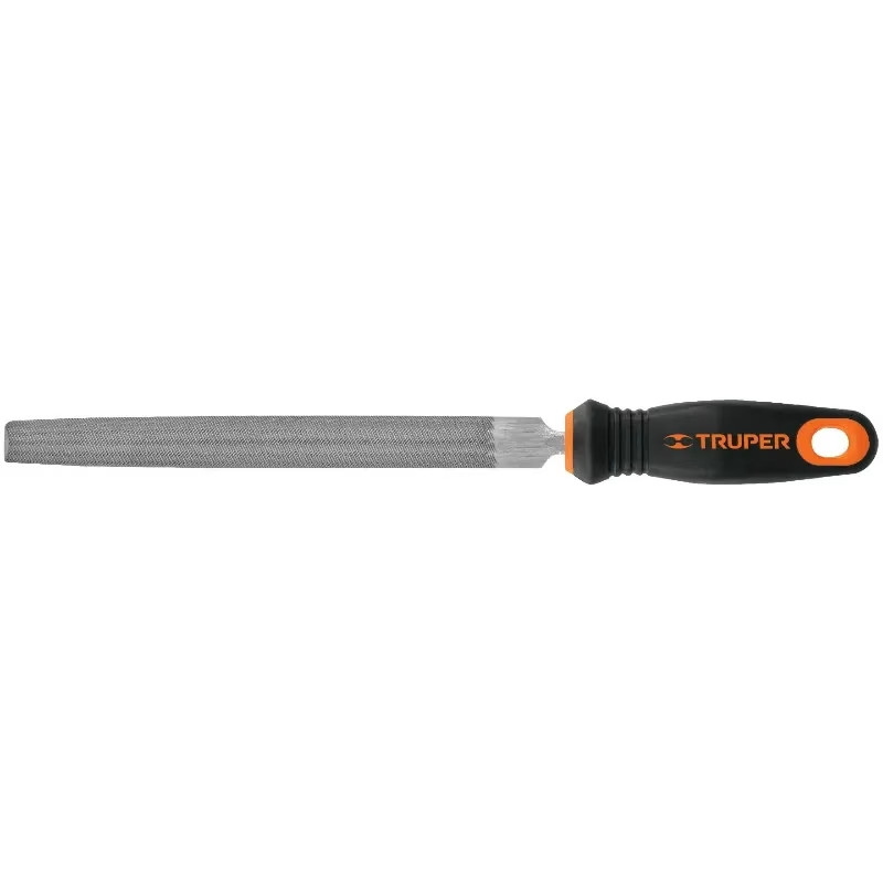 Limas Media Caña Bastardas 8" Ancho 3/4" Espesor 1/4", Mango Comfort Grip, LMCB-8T 15318 Truper