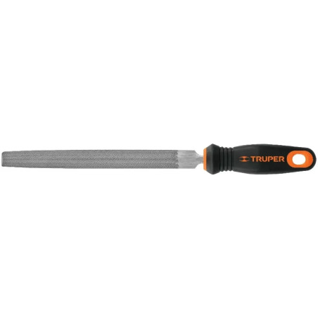 Limas Media Caña Bastardas 8" Ancho 3/4" Espesor 1/4", Mango Comfort Grip, LMCB-8T 15318 Truper