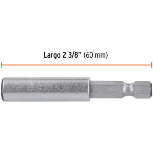 Extension magnetica 1/4" x60mm, estuche con 5 piezas, Truper 11867