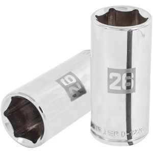 Dados 26mm E1/2 Tubulares Hexagonales CrVanadio, Truper 101014