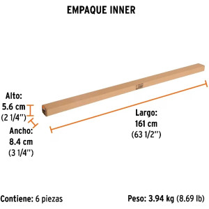 Extension de Acero Telescopica 3 Metros, para Rodillos, punta con rosca para rodillos y cepillos,EXTM-30 10549 Truper