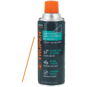 Grasa para Cadena Aerosol 400ml 14oz Cadenas Transmisiones Bicicletas, Truper WT-400CA 101975