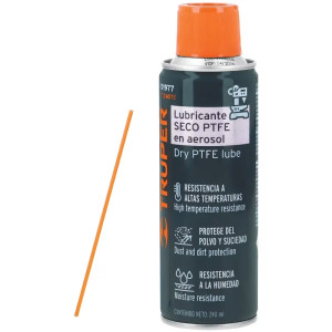 Lubricantes Seco Anticorrosivo Aerosol 240ml Herramientas Engranes Brocas Plastico, Truper WT-240TE 101977