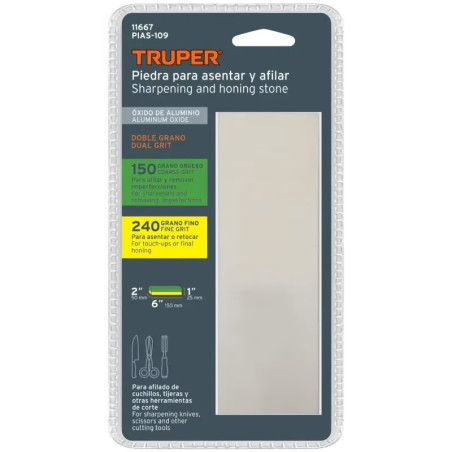 Piedras para Asentar 150 x 50 mm Grano 150 / 240 Espesor 1", Carburo de Silicio, PIAS-109 11667 Truper