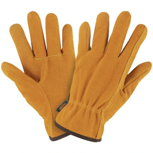Guantes de Carnaza Talla CH puño corto ajustado, para Construccion y manejo de abrasivos, GU-CACE-C 15248 Truper