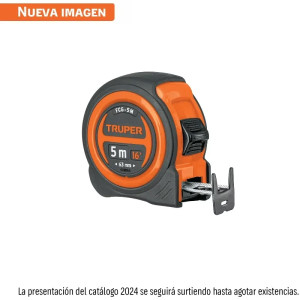 Wincha Flexometro Compactas 5M con TPR, cinta medicion ambos lados, carcasa ABS, FCG-5M 12772 Truper