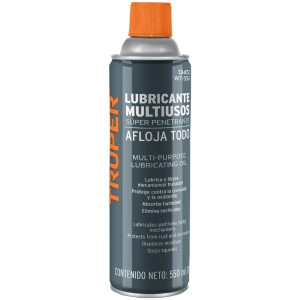 Aceite Multiuso Afloja Todo 550ml 19oz, Super Penetrante Protege y Limpia, Truper 13472