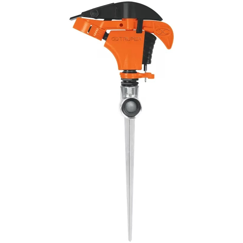 Aspersor Plastico Una Via, Estaca 11", Alcance 8.5m, Area 360, 50 PSI, Truper 10336