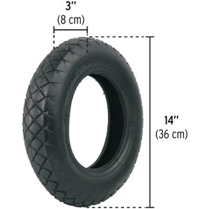 Llantas 14" x3" Neumatica Reforzada llanta sola sin camara, N-P 25008 Pretul