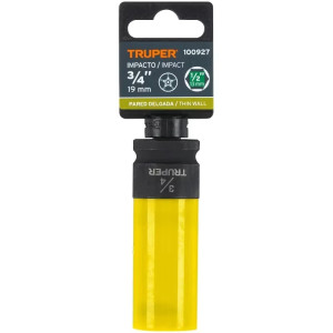 Dados 3/4" E1/2 Impacto Tubulares Hexagonales Con Polipropileno Truper 100927