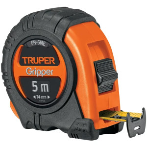 Wincha Flexometro Griper 5M con TPR, cinta medicion ambos lados, carcasa ABS, FH-5ME 15388 Truper