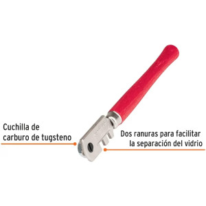 Cortador de Vidrio, Cabeza de 6 Cuchillas 0.45mm, dos ranuras de corte, CV-5X 12954 Truper
