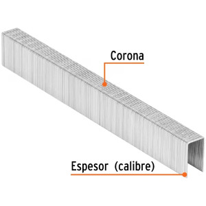 Grapas Corona 3/8" Calibre 22 L16mm Engrapadora Neumatica C5000u Truper 13246