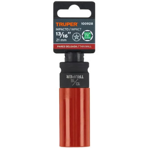 Dados 13/16" E1/2 Impacto Tubulares Hexagonales Con Polipropileno Truper 100928