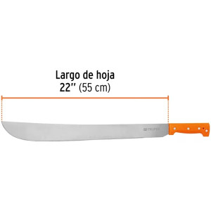 Machetes 22" cacha naranja remachada Truper 15887