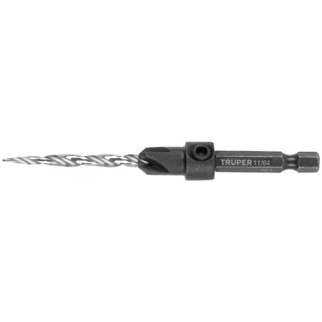 Brocas Avellanadoras 4.5mm x55mm para Madera Truper 102376