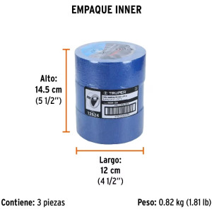 Cintas Masking Tape Azul 2" x50m para pintor Truper 12624