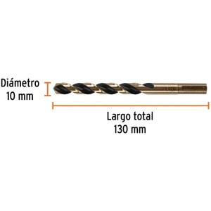 Brocas Metal HSS 10mm xL133mm Truper 14321