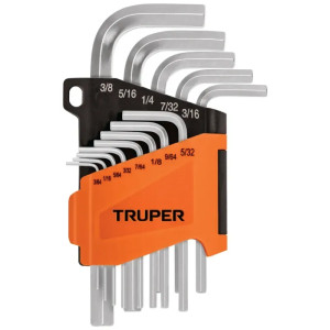 Juegos de 13 Llaves Allen Pulgadas PuntaHexagonal Truper 15545