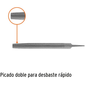 Limas Media Caña Bastardas 10", Ancho 1" Espesor 5/16", Sin Mango, para desbaste, LMCB-10 15173 Truper