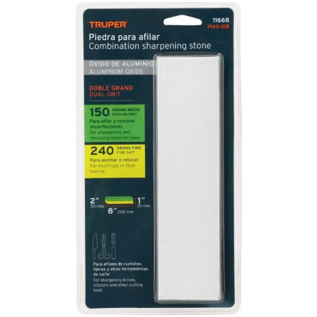 Piedras para Asentar 200 x 50 mm Grano 150 / 240 Espesor 1", Carburo de Silicio, PIAS-108 11668 Truper