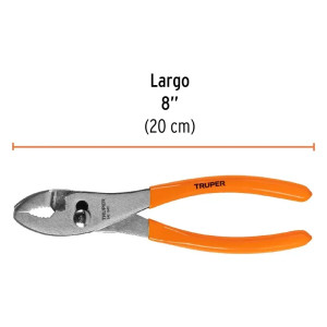 Alicate de Mecánico 8" Mango de PVC, Truper 17301