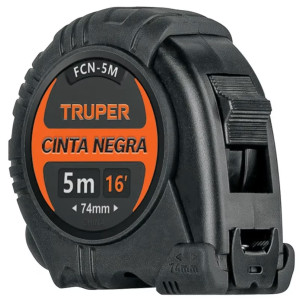 Winchas Flexometro Cinta Negra 5M TPR ABS Truper 102598