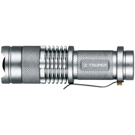 Linternas LED 40lm 100m 6H 1PilasAA Aluminio Truper 17256