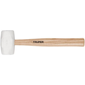 Martillo de Goma Cabeza 16oz 2 3/16", Hule 100% virgen, Cabeza blanca, MH-16 16931 Truper