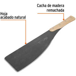 Machete Cañero 15", Mango de Madera Remachado, 1001-PA 11946 Truper