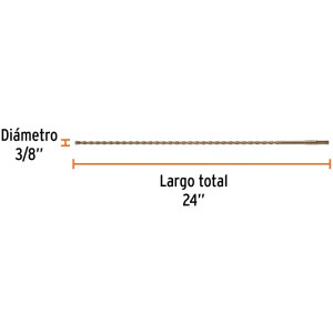 Brocas SDS Plus 3/8" x24" Concreto Truper 101146