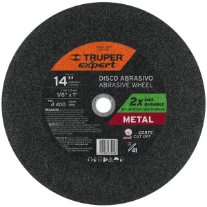Discos Corte Metal 14" 355.6x2.8mm C1" T41 Chop Saw, Oxido de Alumino, ABT-742 11567 Truper