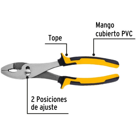 Alicates Mecanico 10" ComfortGrip Acarbono MangoPVC Pretul 27161