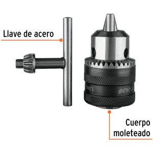 Mandril Chucks con Llave 3/8" Universal, BRO-3/8N 16477 Truper
