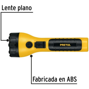 Linternas LED 120lm Recargables AltaIntensidad 80m 9H Pretul 26101