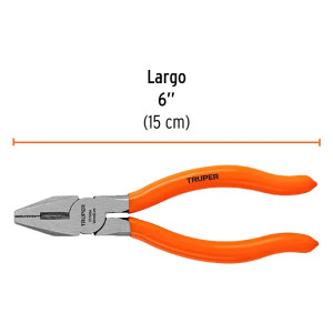 Alicate Universal 6" Mango de PVC, Truper 17306