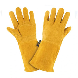 Guantes de Carnaza Unitalla con puño Largo de seguridad, para soldadura y Mantenimiento, GU-CAL 14242 Truper