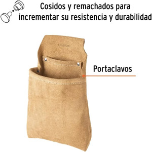 Portaherramientas 2 Compartimientos Portaclavos Carnaza, Truper 11516